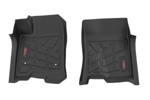 Chevrolet Colorado Floor Mats - Front - Rough Country - Sure-Fit, All-Weather, Thermoplastic Rubber - '23-'26